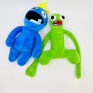 Rainbow Friends Plush Bundle Blue & Green Roblox Characters Stuffed Toys